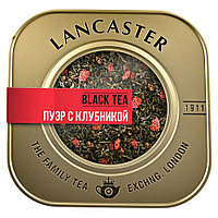 Чай "Lancaster" пуэр с клубникой, 75 г, черный