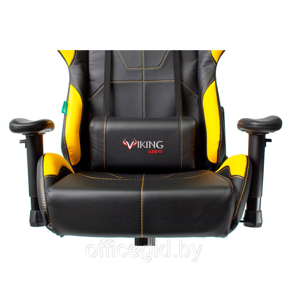 Кресло игровое Бюрократ "Zombie VIKING 5 AERO", экокожа, пластик, черный, желтый - фото 10 - id-p188893619