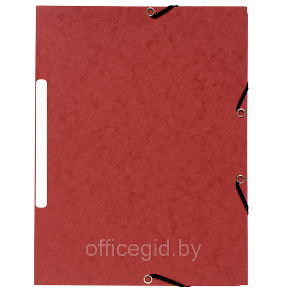 Папка на резинках "Manila", A4, 15 мм, картон, красный - фото 1 - id-p188888190