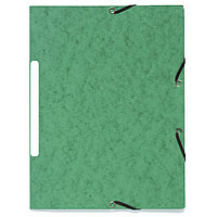 Папка на резинках "Manila", A4, 15 мм, картон, зеленый