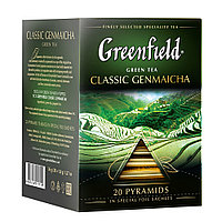 Чай «Greenfield» Classic Genmaicha, 20 пакетиков x1.8 г, зеленый