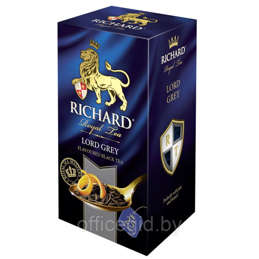 Чай "Richard" Lord Grey, 25 пакетиков x1.5 г, черный - фото 1 - id-p188891809