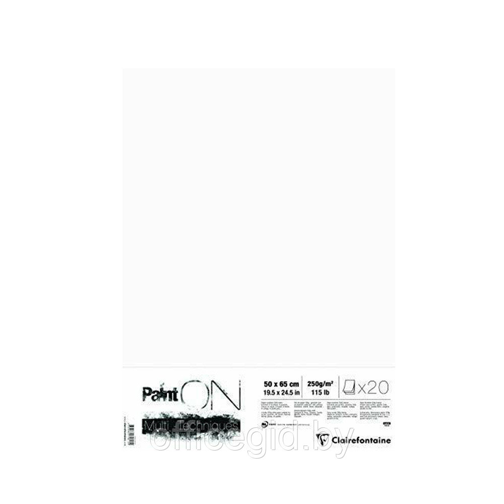 Бумага для смешанных техник "Paint'On", 50x65 см, 250 г/м2, белый - фото 1 - id-p188890929