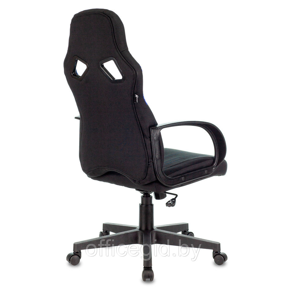 Кресло игровое "Zombie Runner", текстиль, эко.кожа, пластик, черный, синий - фото 4 - id-p188893627
