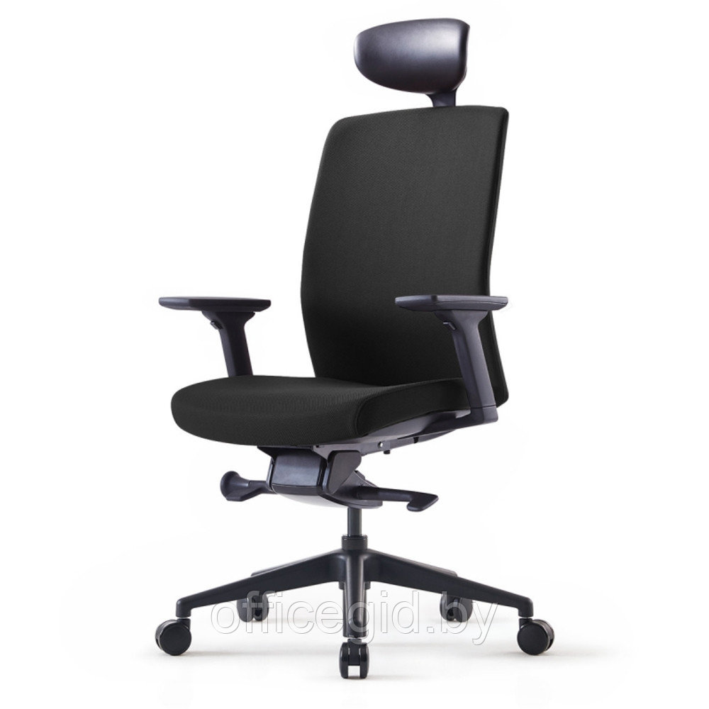 Кресло для руководителя BESTUHL "J2", ткань, пластик, черный - фото 1 - id-p188893630