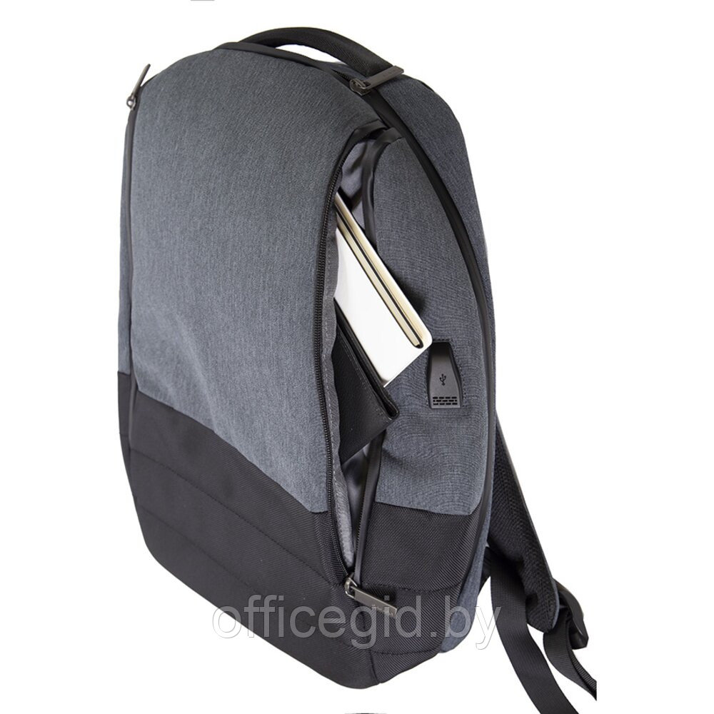 Рюкзак для ноутбука "Gran", темно-серый, черный - фото 5 - id-p188887365