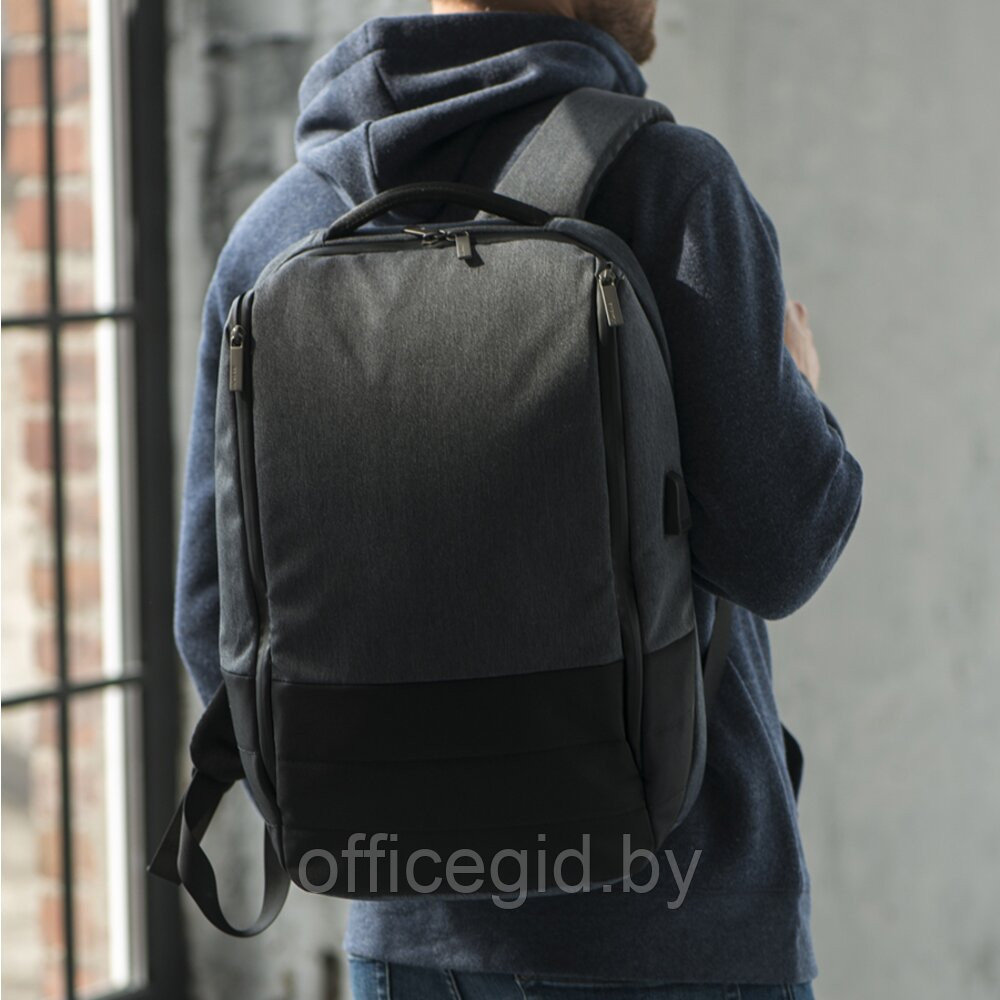 Рюкзак для ноутбука "Gran", темно-серый, черный - фото 8 - id-p188887365
