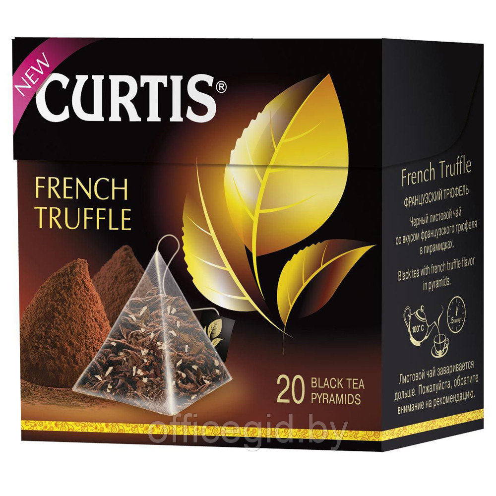 Чай "Curtis" French Truffle со вкусом шоколада, 20 пакетиков x1.7 г, черный - фото 1 - id-p188891815