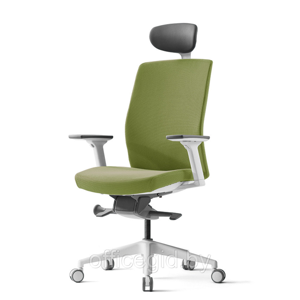 Кресло для руководителя "BESTUHL J2", ткань, пластик, зеленый - фото 1 - id-p188893638