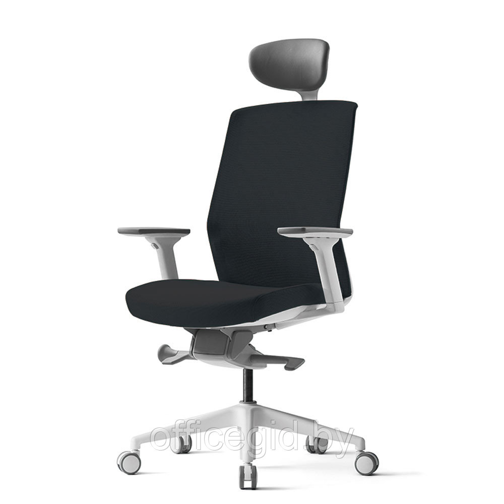 Кресло для руководителя BESTUHL J1, сетка, ткань, пластик, черный - фото 1 - id-p188893640