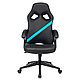 Кресло игровое "Zombie DRIVER", искусственная кожа, пластик, черный, голубой, фото 3