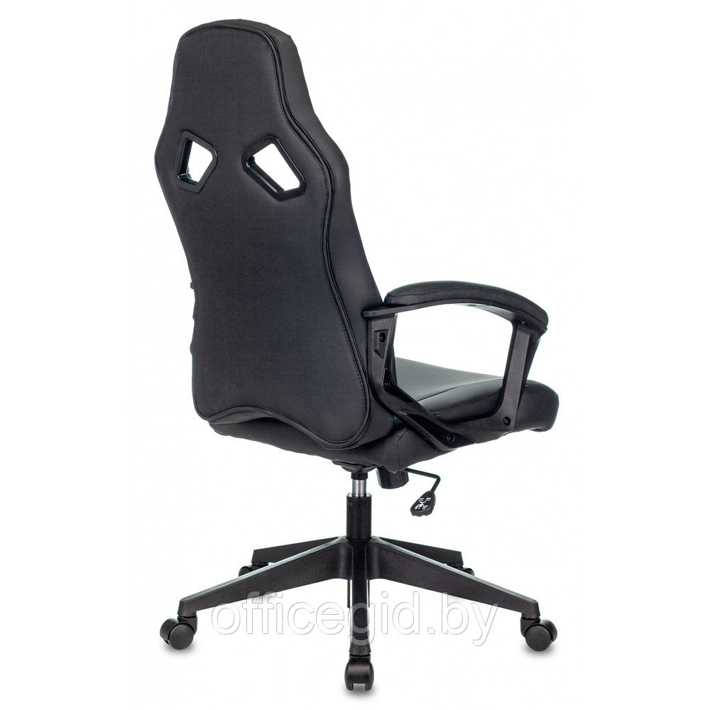 Кресло игровое "Zombie DRIVER", искусственная кожа, пластик, черный, голубой - фото 5 - id-p188893648