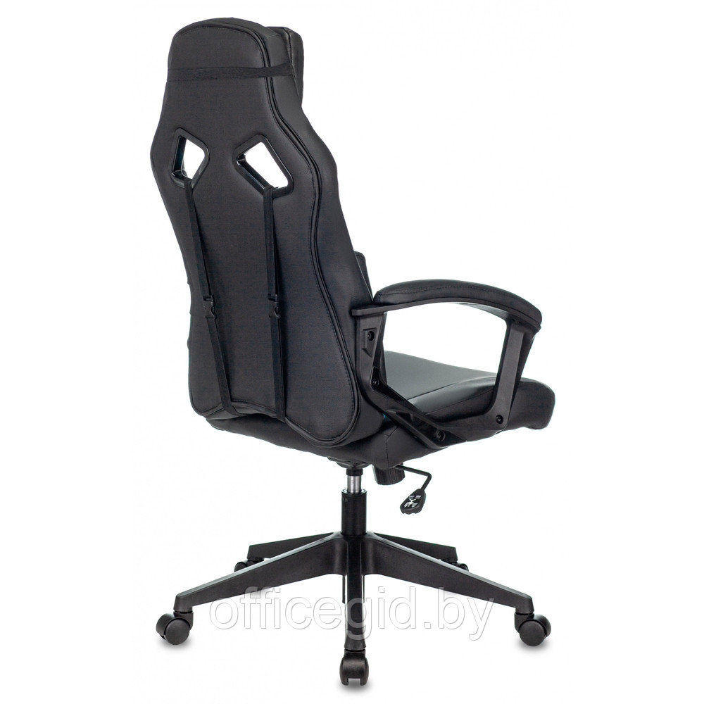 Кресло игровое "Zombie DRIVER", искусственная кожа, пластик, черный, голубой - фото 9 - id-p188893648