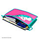 Папка для тетрадей "Мишка на сумке", А4, на молнии, пластик, розовый, бирюзовый, фото 4