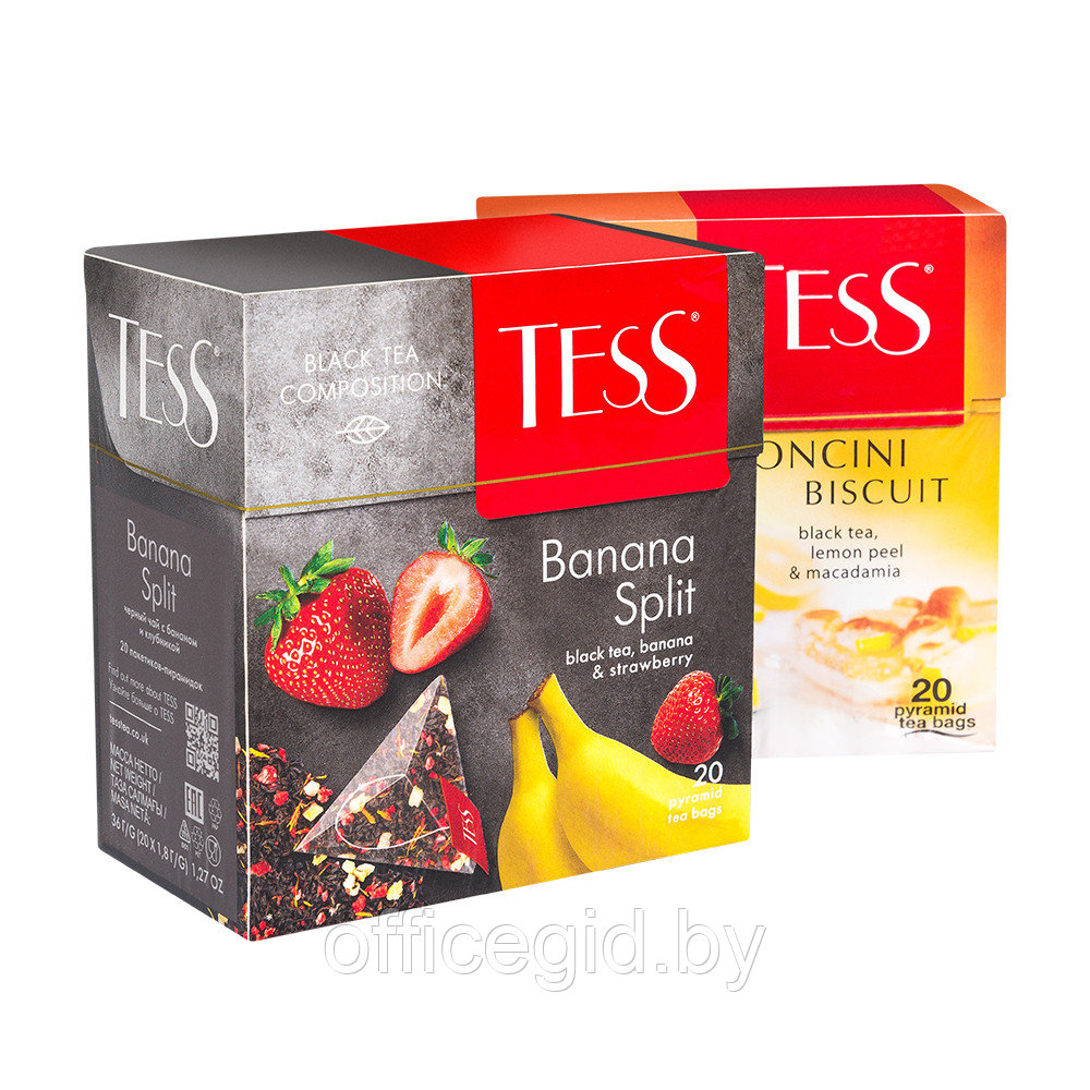 Чай "Tess" Banana Split, 20 пакетиковx1.8 г, черный - фото 2 - id-p188891828