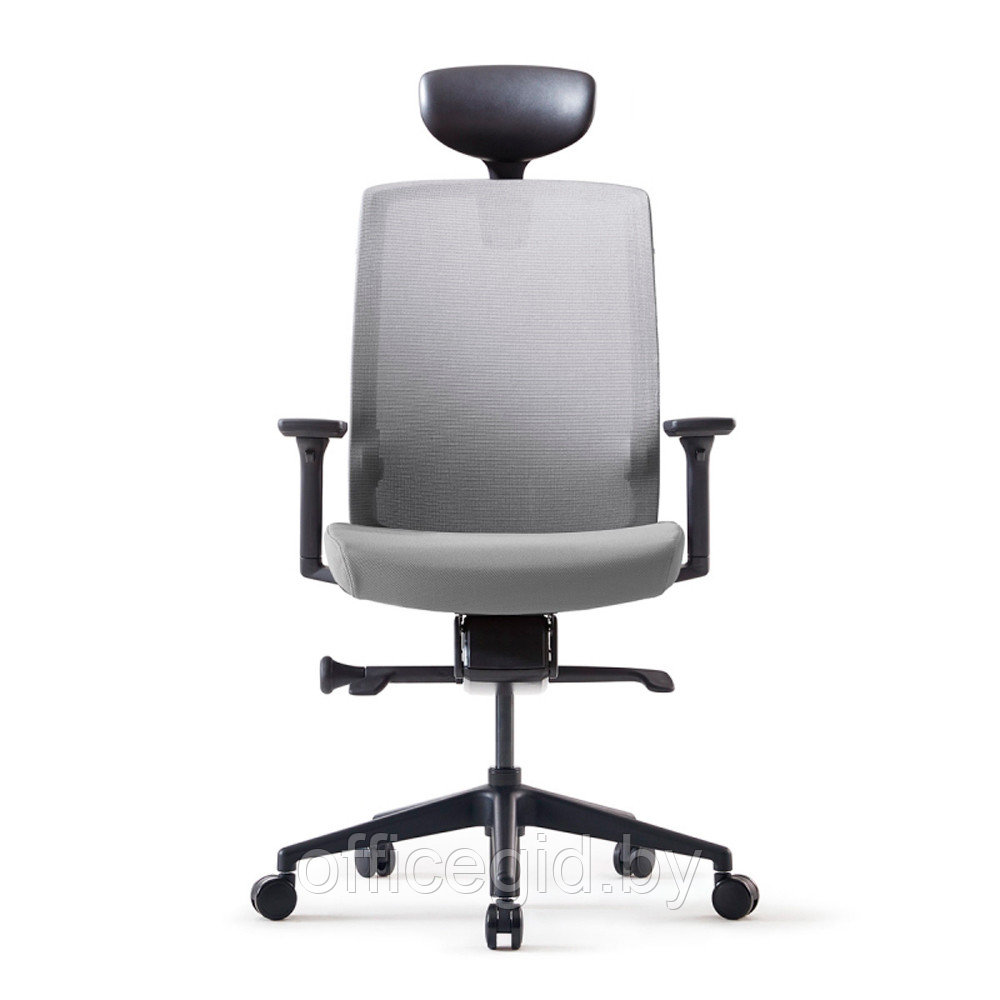 Кресло для руководителя Bestuhl "J1", сетка, ткань, пластик, серый - фото 2 - id-p188893654