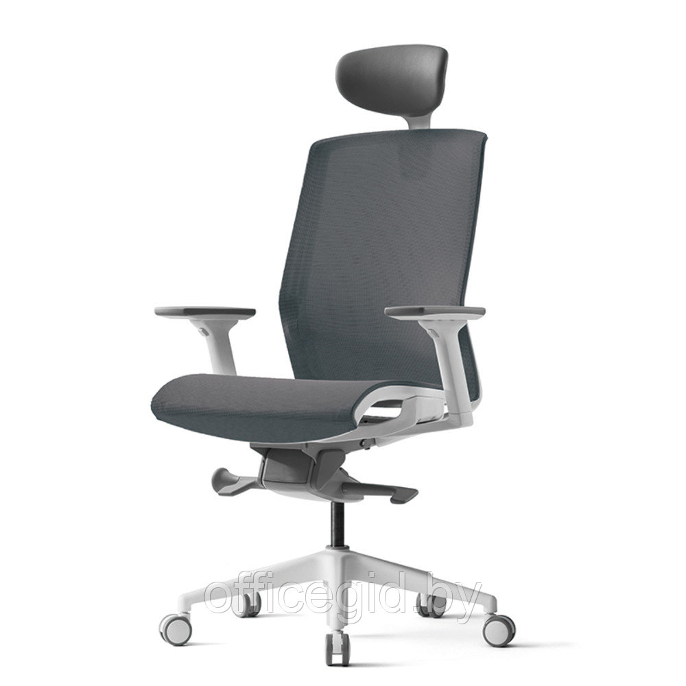 Кресло для руководителя BESTUHL "J15", сетка, пластик, темно-серый - фото 1 - id-p188893655