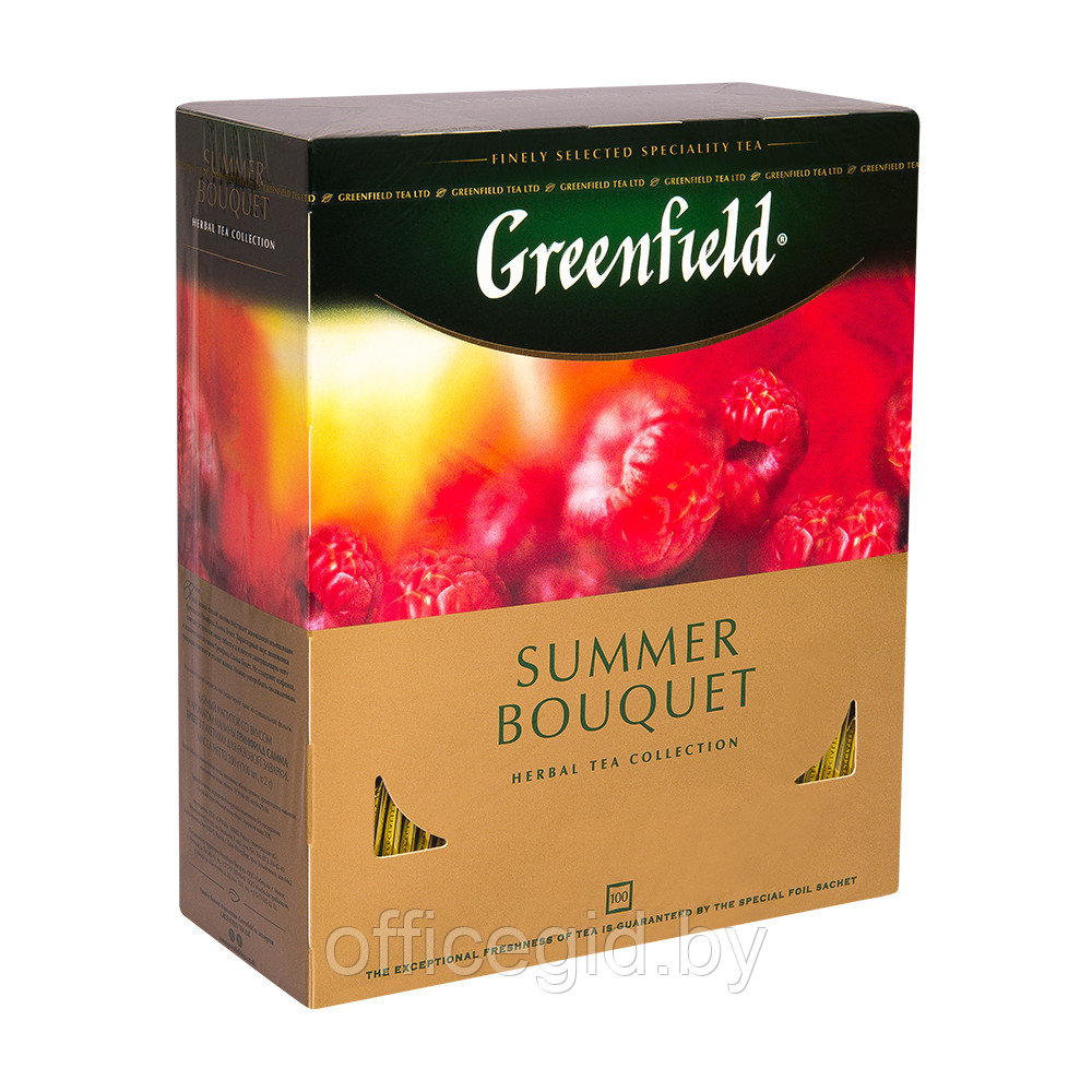 Чайный напиток "Greenfield" Summer Bouquet, 100 пакетиков x2 г, фруктовый, травяной - фото 1 - id-p188891837