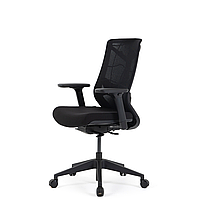 Кресло для руководителя "Nature II slider", каркас черный, ткань, черный