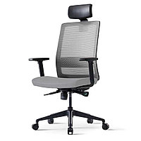 Кресло для руководителя Bestuhl "S30", сетка , ткань, пластик, серый