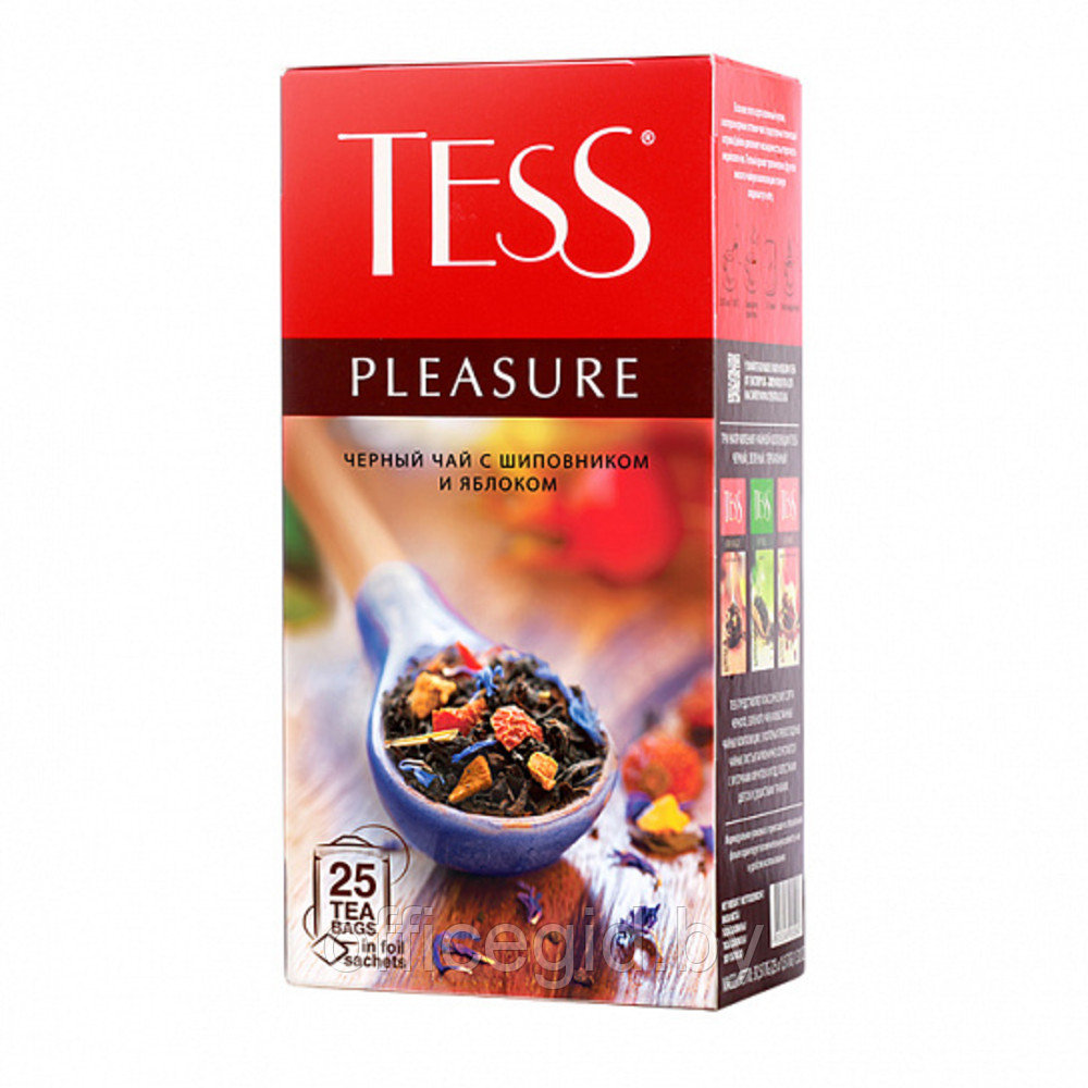 Чай "Tess" Pleasure, 25 пакетиковx1.5 г, черный - фото 1 - id-p188891865