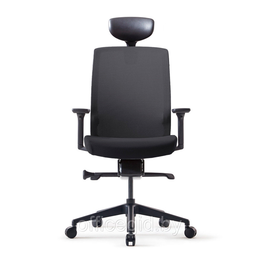 Кресло для руководителя Bestuhl "J1", сетка, ткань, пластик, черный - фото 2 - id-p188893677
