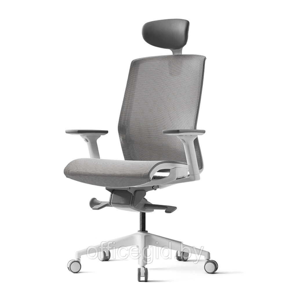 Кресло для руководителя BESTUHL "J15", сетка, пластик, серый - фото 1 - id-p188893678
