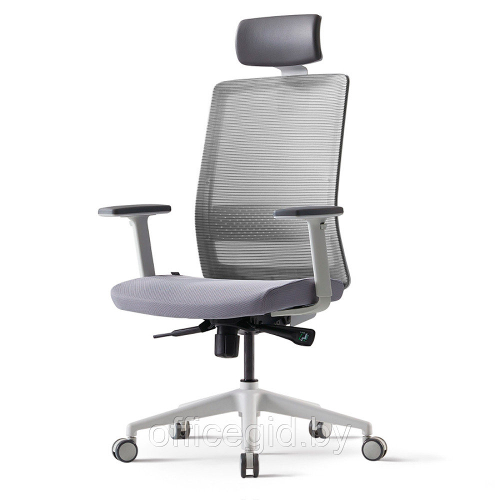 Кресло для руководителя BESTUHL "S30", сетка, ткань, пластик, серый - фото 1 - id-p188893680