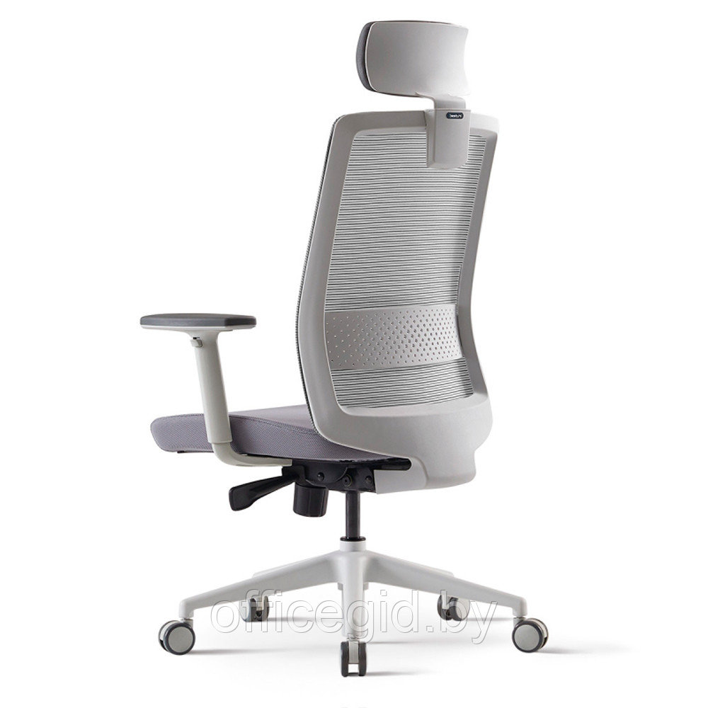 Кресло для руководителя BESTUHL "S30", сетка, ткань, пластик, серый - фото 3 - id-p188893680