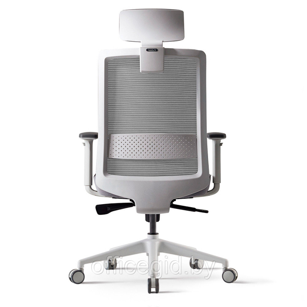Кресло для руководителя BESTUHL "S30", сетка, ткань, пластик, серый - фото 4 - id-p188893680