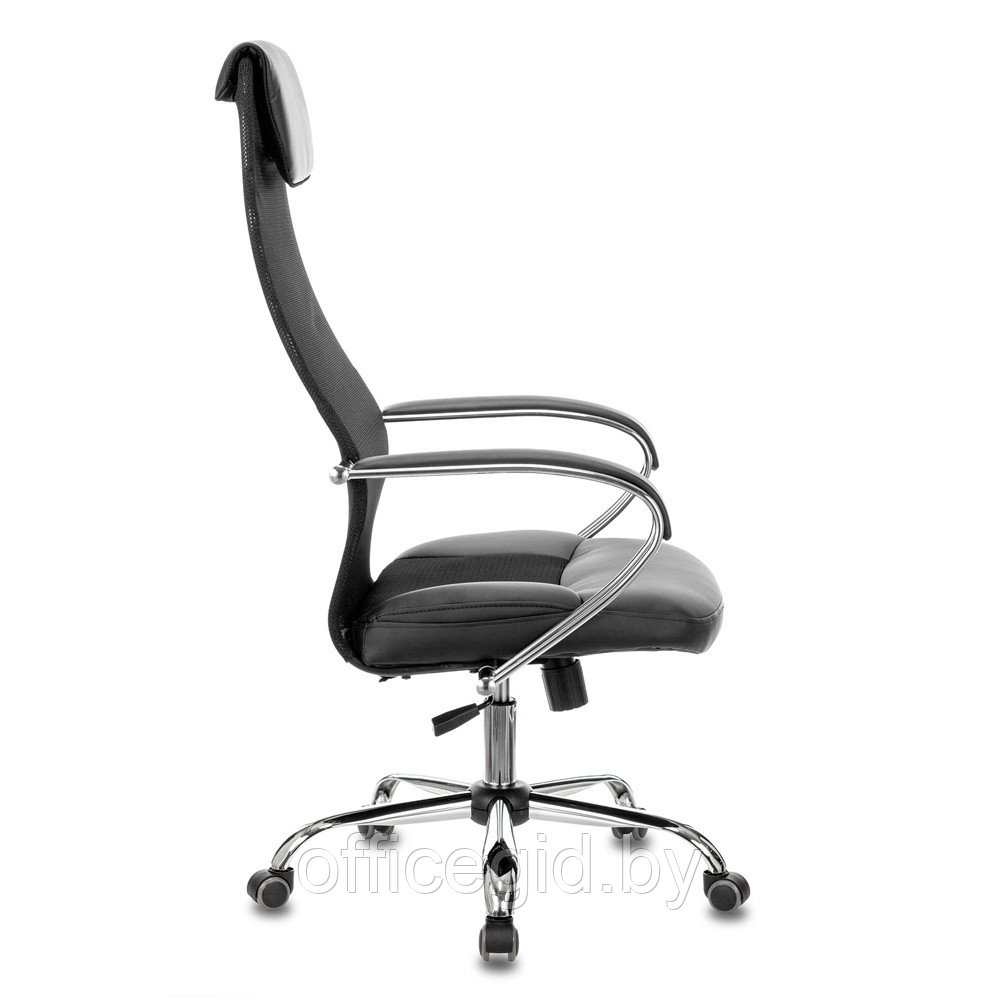 Кресло для руководителя Бюрократ "CH-608SL/BLACK", искусственная кожа, ткань, сетка, металл, черный - фото 3 - id-p188893681