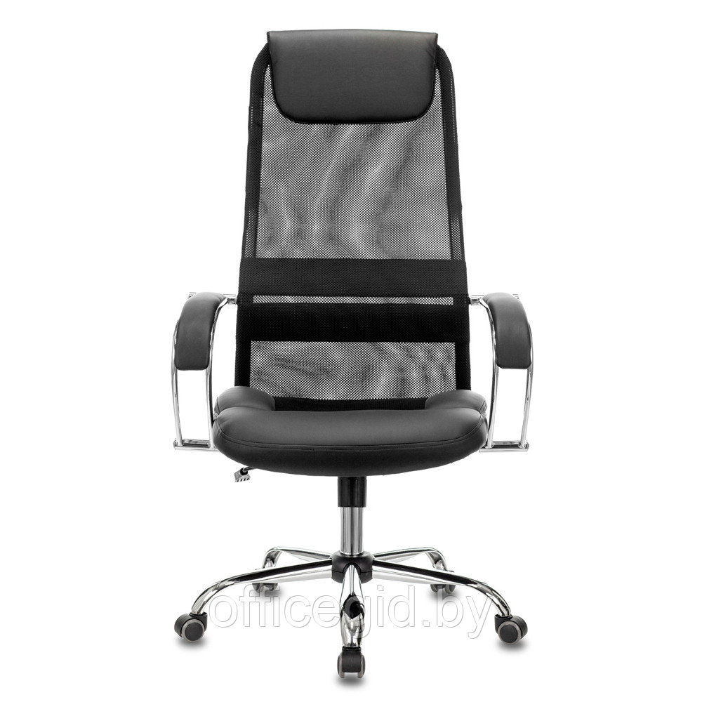 Кресло для руководителя Бюрократ "CH-608SL/BLACK", искусственная кожа, ткань, сетка, металл, черный - фото 5 - id-p188893681