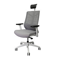 Кресло для руководителя "Nature II Slider", пластик, ткань, серый