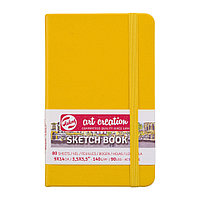 Скетчбук "ArtCreation", 9x14 см, 140 г/м2, 80 листов, желтый