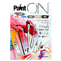 Блок-склейка "Paint'On", А4, 250 г/м2, 24 листа, ассорти