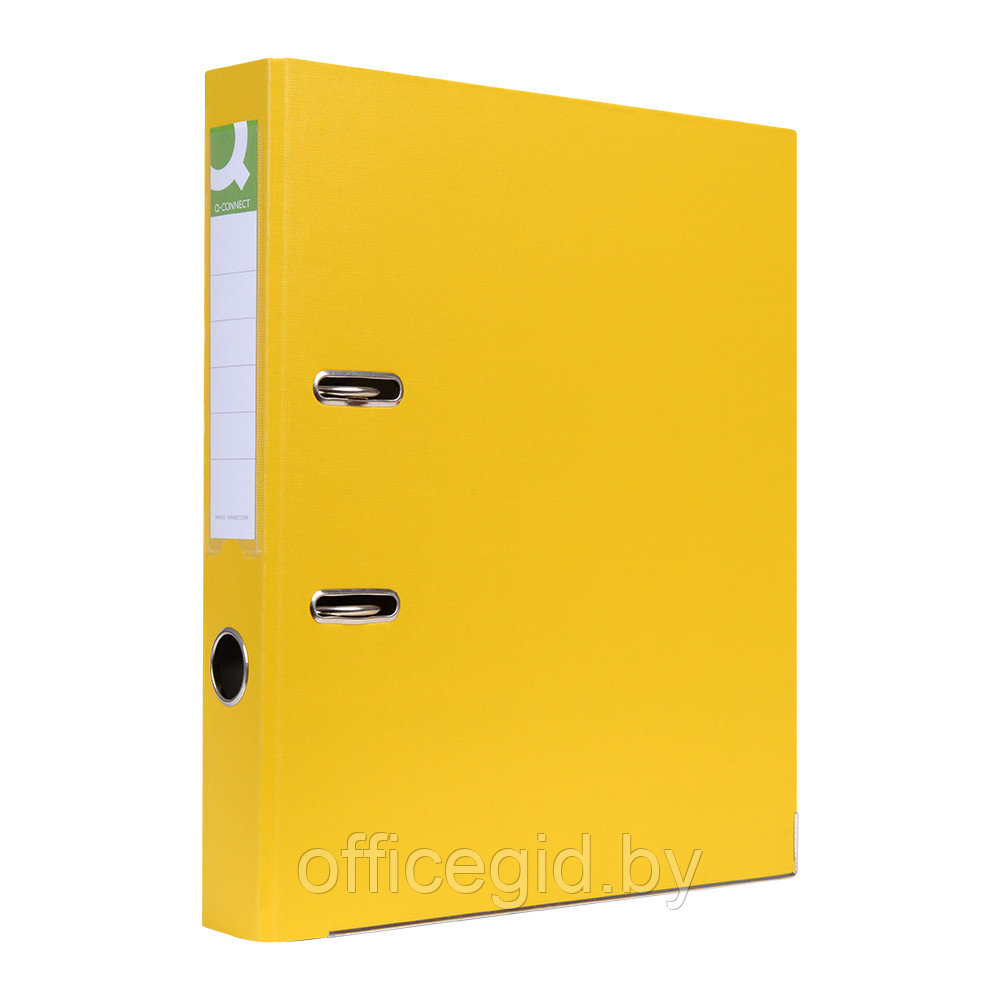 Папка-регистратор "Q-Connect ПВХ Эко", A4, 50 мм, желтый - фото 1 - id-p188888262