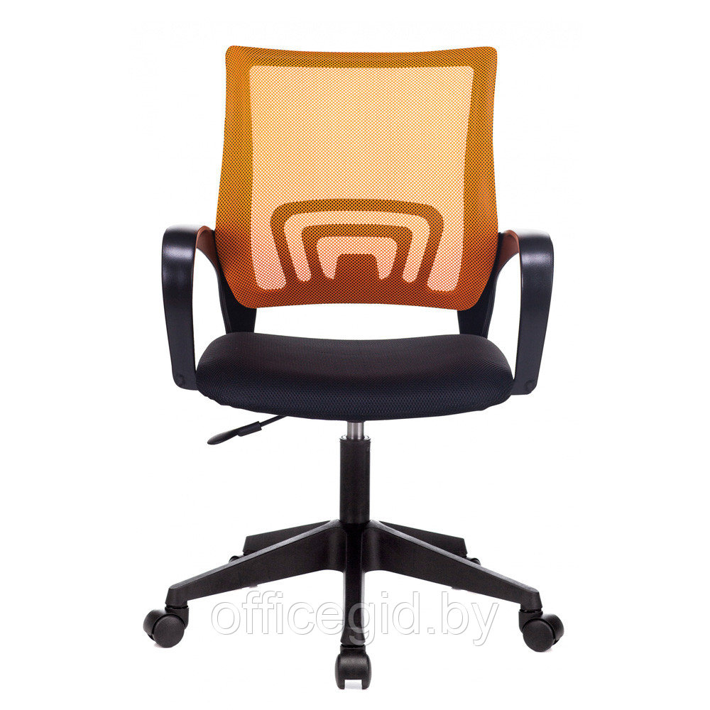 Кресло для персонала Бюрократ "CH-695NLT", ткань, пластик, черный, оранжевый - фото 2 - id-p188893689