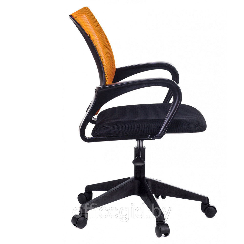 Кресло для персонала Бюрократ "CH-695NLT", ткань, пластик, черный, оранжевый - фото 3 - id-p188893689