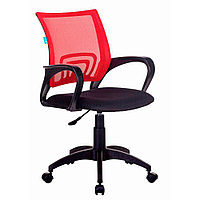 Кресло для персонала Бюрократ "CH-695NLT", ткань, пластик, красный, черный
