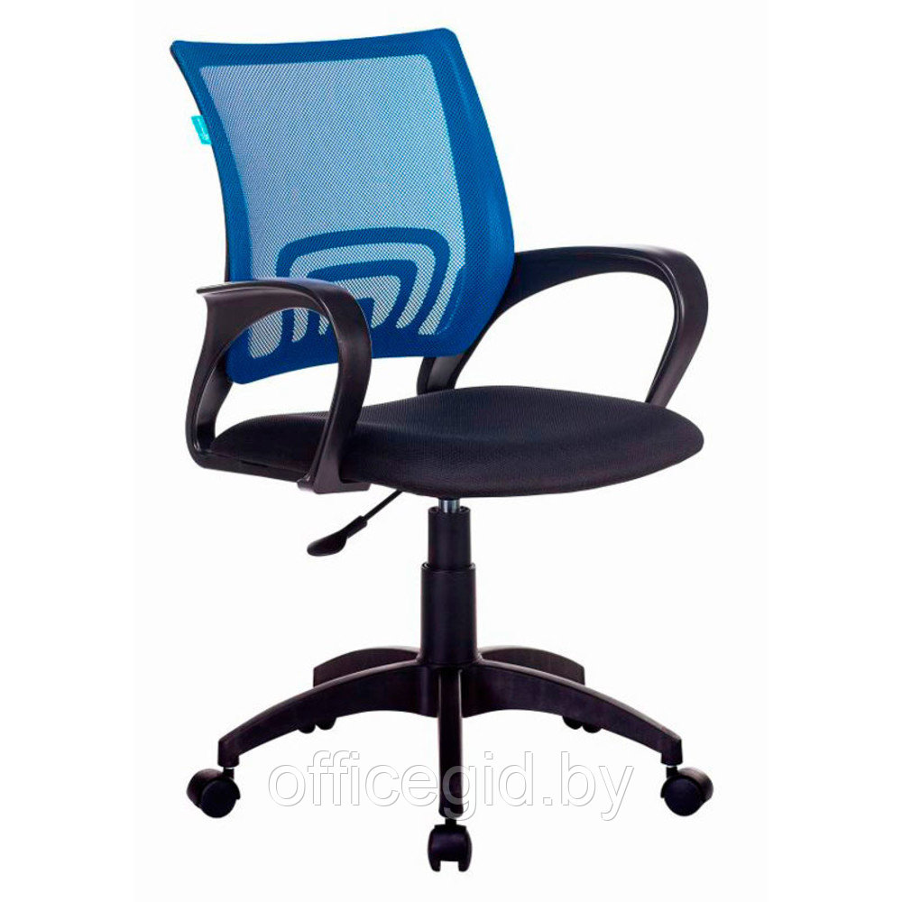 Кресло для персонала Бюрократ "CH-695NLT", ткань, пластик, синий, черный - фото 1 - id-p188893691