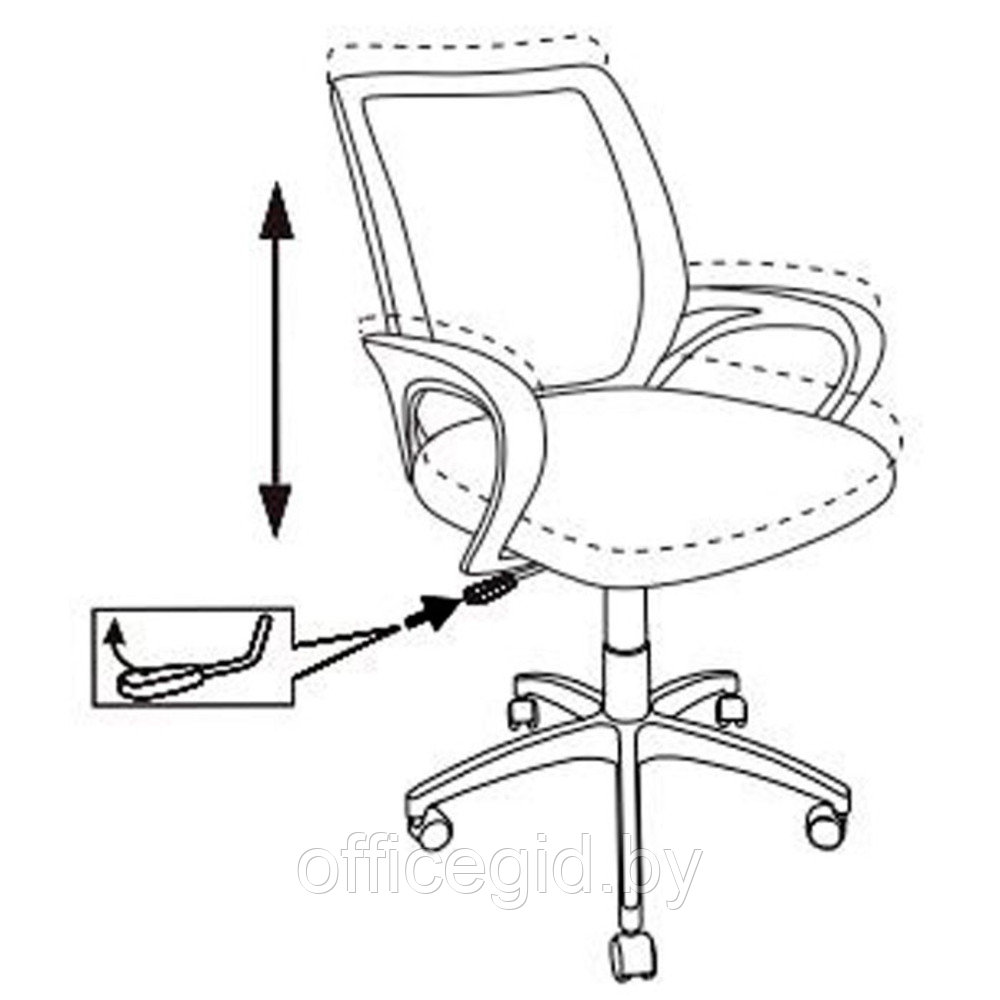 Кресло для персонала Бюрократ "CH-695NLT", ткань, пластик, синий, черный - фото 6 - id-p188893691