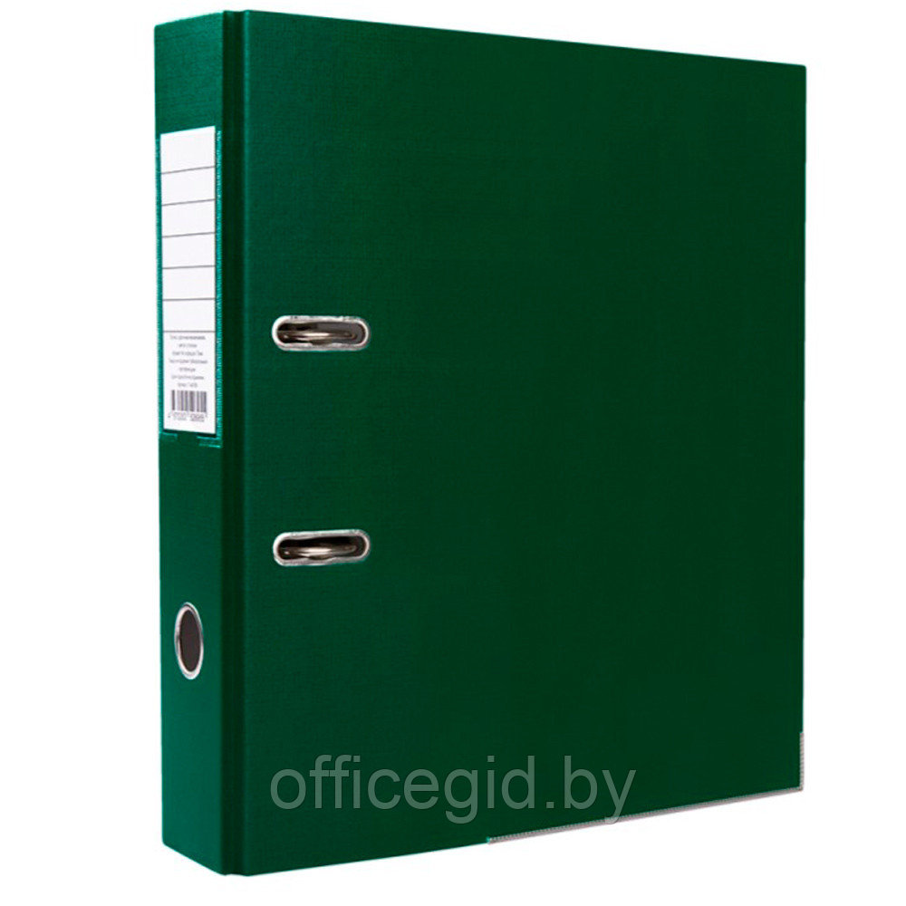 Папка-регистратор "OfficeStyle", А4, 50 мм, ПВХ Эко, темно-зеленый - фото 1 - id-p188888268