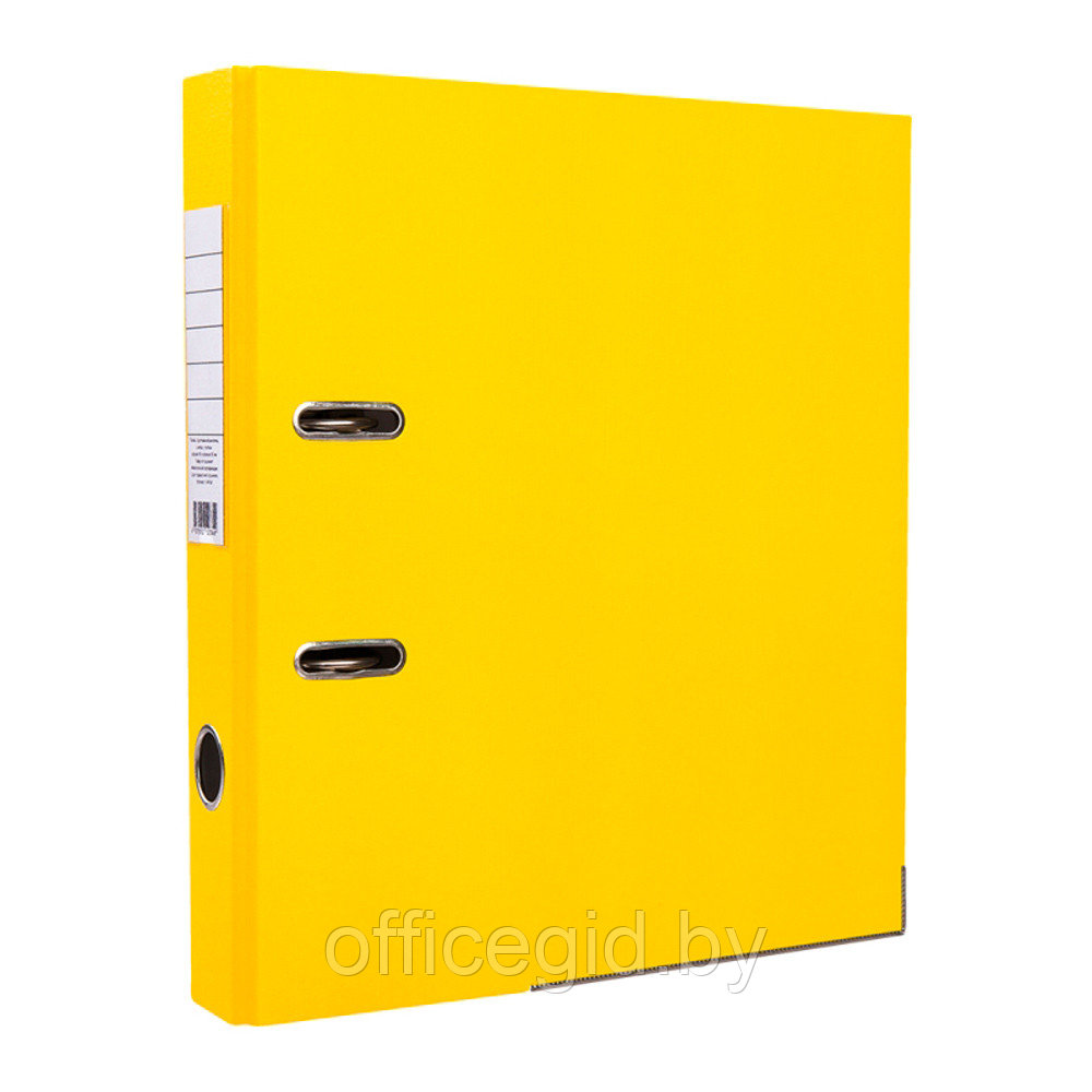 Папка-регистратор "OfficeStyle", А4, 50 мм, ПВХ Эко, желтый - фото 1 - id-p188888269