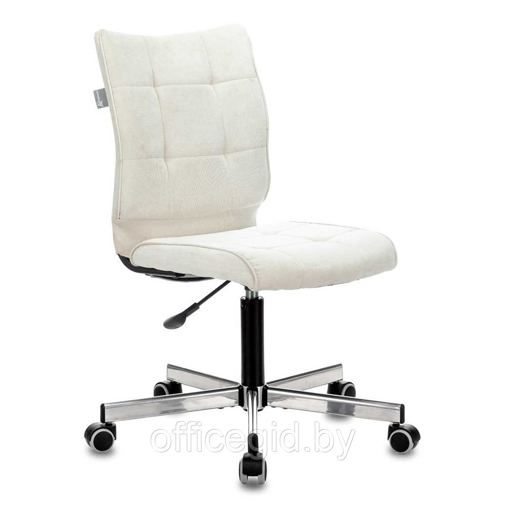 Кресло для персонала Бюрократ "СH-330M/VELV20", ткань, металл, молочный - фото 1 - id-p188893695
