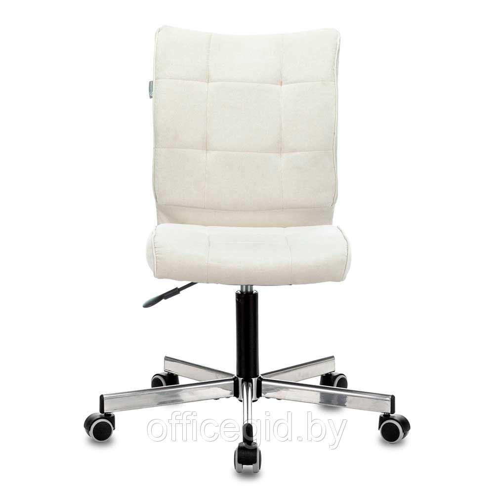 Кресло для персонала Бюрократ "СH-330M/VELV20", ткань, металл, молочный - фото 2 - id-p188893695