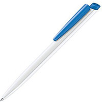 Ручка шариковая автоматическая "Senator Dart Polished Basic", 1.0 мм, белый, синий, стерж. синий