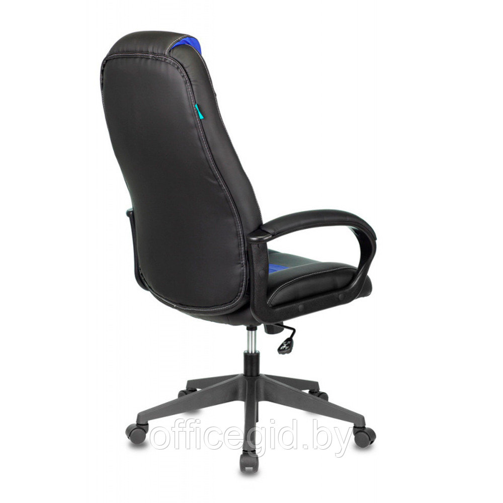 Кресло игровое Бюрократ "Zombie 8", искусственная кожа, пластик, черный, синий - фото 4 - id-p188893718