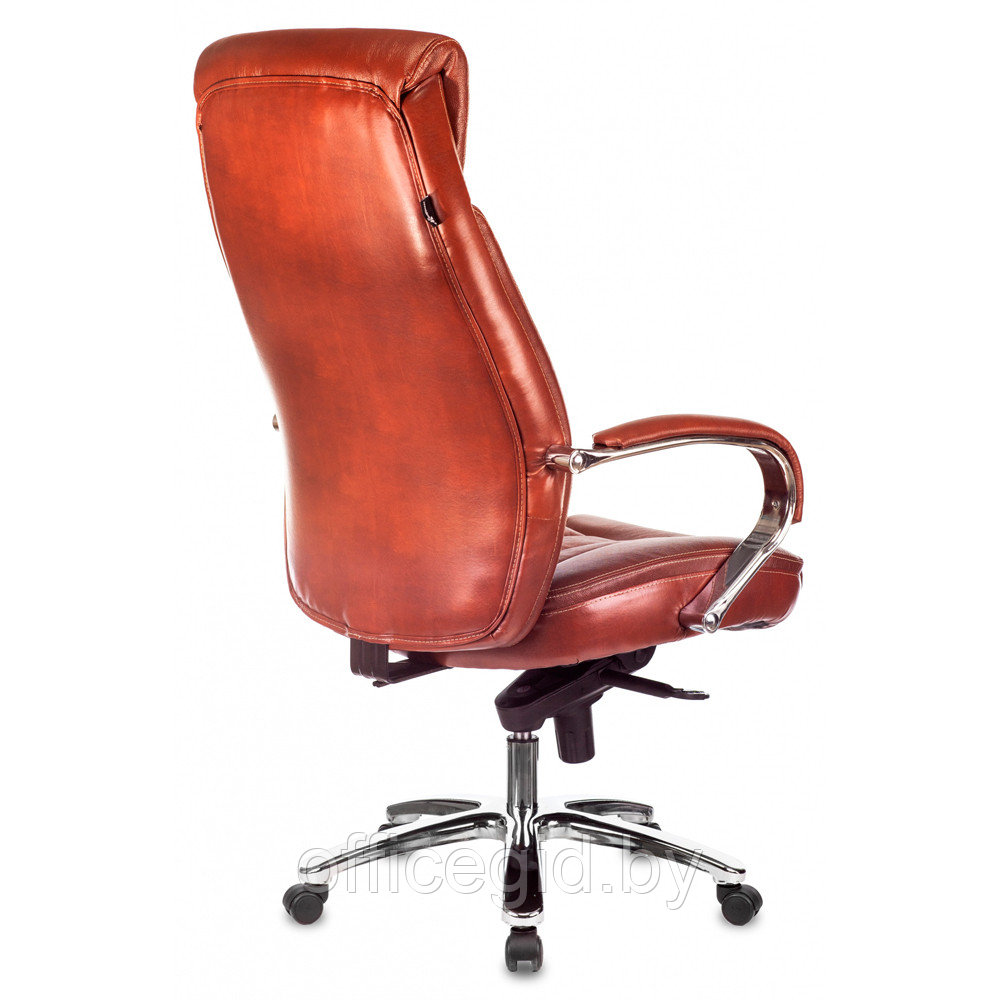 Кресло для руководителя Бюрократ T-9922SL светло-коричневый Leather Eichel, кожа, металл - фото 4 - id-p188893733