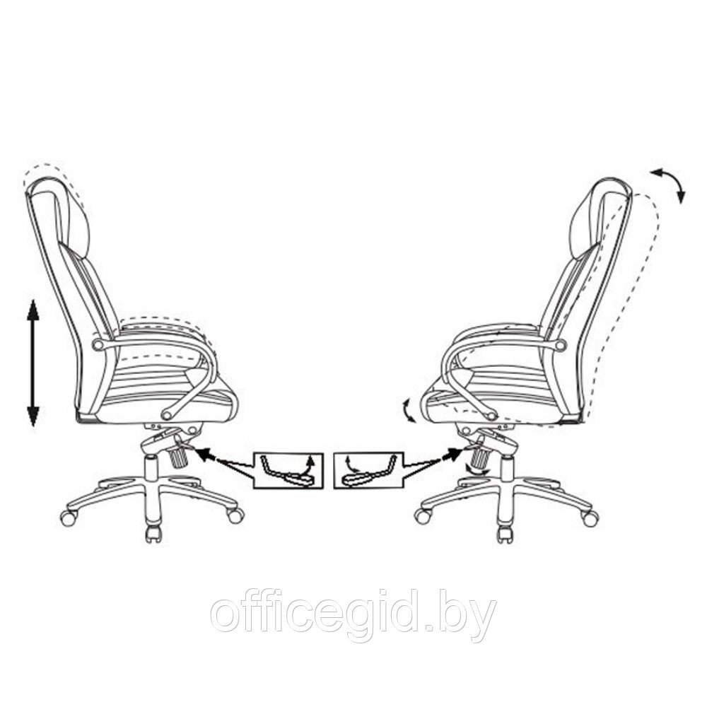 Кресло для руководителя Бюрократ T-9922SL светло-коричневый Leather Eichel, кожа, металл - фото 7 - id-p188893733