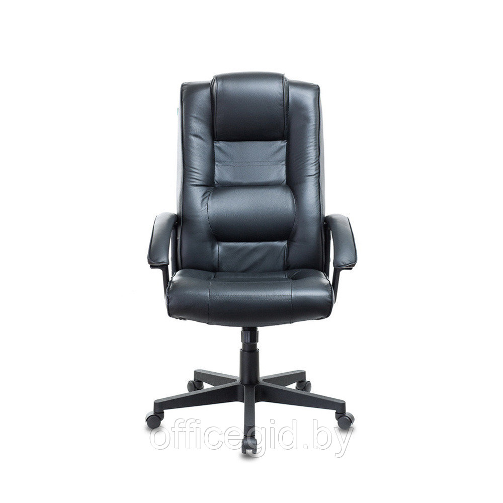 Кресло для руководителя "Бюрократ T-9906N/BLACK", кожа, пластик, черный - фото 2 - id-p188893734